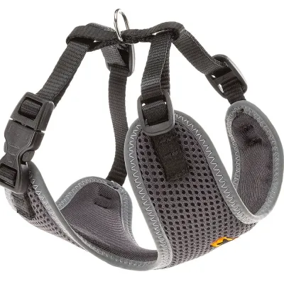 Ferplast Шлейка для кошек и собак Nikita P, XXS, обхват шеи 15-22 см, обхват груди 22-33 см, ширина 10 мм, черная