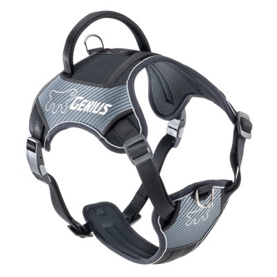 Ferplast Шлейка для собак с магнитными застежками Genius, объем шеи 56-78 см, объем груди 81-105 см, черный