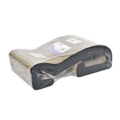 Когтеточка для кошек Foxie Black Edition Лежанка картон 48х23х14,5см