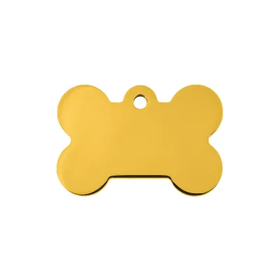 My family Адресник для кошек и собак Косточка Basic, 3,8x2,5 см, золотая