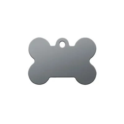 Адресник Адресник для кошек и собак Косточка, 30х19 мм, серая