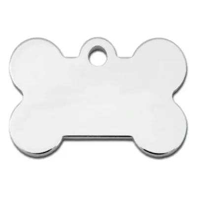 Адресник Адресник для кошек и собак Косточка, 27х11 мм, серебряная