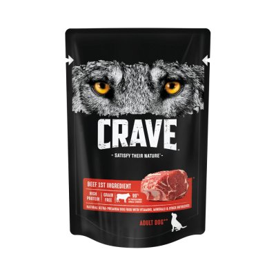 Корм для собак Crave Говядина пауч 85г