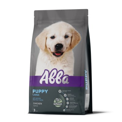 АВВА Puppy Large Сухой корм для щенков крупных пород, с курицей, 3 кг