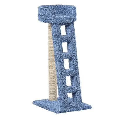 Когтеточка для кошек ПУШОК ковролиновая Лежанка с лестницей 60х45х115см
