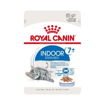 Корм для кошек ROYAL CANIN Indoor 7+ для домашних старше 7 лет (желе) пауч 85г