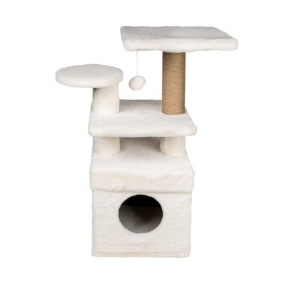 Дом-когтеточка для кошек DUBEX Box с платформами белый 65x39x85см