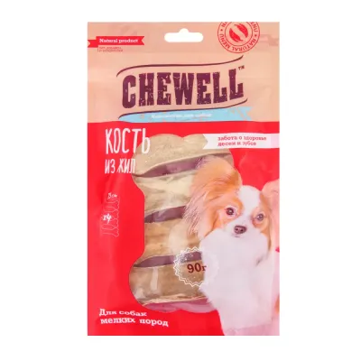 Chewell Лакомство Кость из жил для собак мелких пород, 90 гр.