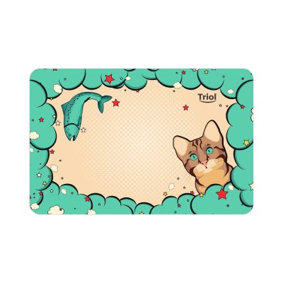 Коврик под миску TRIOL Кошечка 43х28см