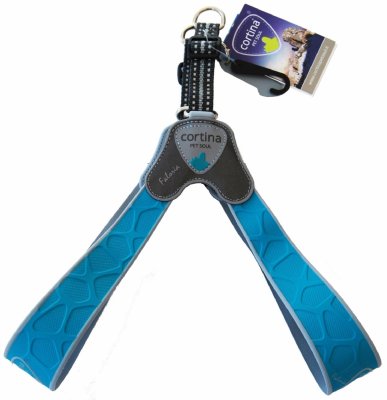 Ошейники, шлейки Cortina Суперпрочная шлейка FALORIA, бирюзовый (Италия) (25-35 см)