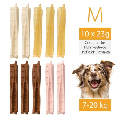 Игрушка для собак FERPLAST GoodBite Familypack Helix M, кость, ассорти 10шт