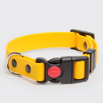 Rungo Ошейник для собак из биотана с фастексом, обхват шеи 37-55 см, ширина 2,5 см, желтый