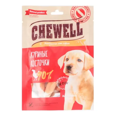 Chewell Лакомство Куриные косточки для щенков, 100 гр.