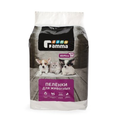 Пеленки впитывающие GAMMA 60х90см, 30шт