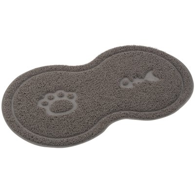 RURRI Коврик под миску для кошек, 46х26 см, серый