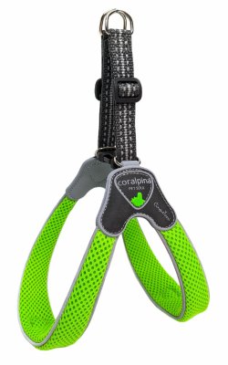 Ошейники, шлейки Cortina Мягкая шлейка "Супер Комфорт", неоновый зеленый (Италия) (50-60 см)