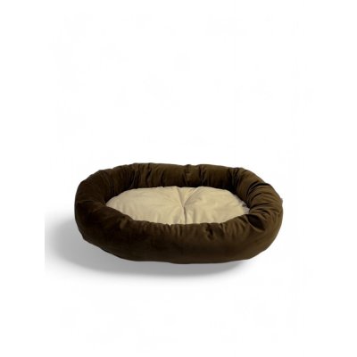 Лежак для животных Foxie Original oval 81х58см овальный коричневый