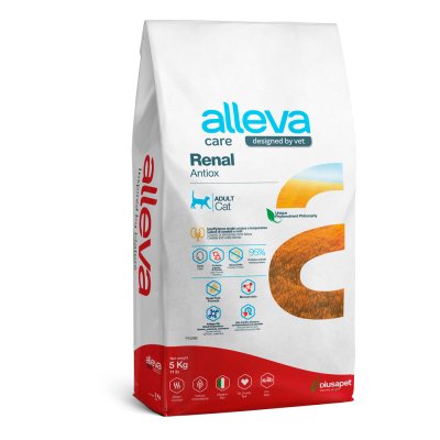 ALLEVA Care Adult Renal Antiox Сухой диетический корм для кошек, с куриным яйцом, 5 кг