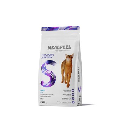 Mealfeel Sterilized Сухой корм для стерилизованных кошек, с лососем, 400 гр.