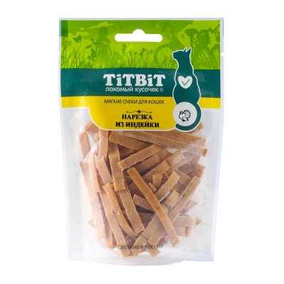 TiTBiT Лакомство Нарезка из индейки для кошек, 40 гр.