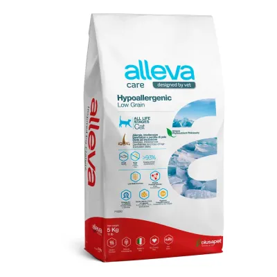 ALLEVA Care Adult Hypoallergenic Low Grain Сухой диетический корм для кошек, с океанической рыбой, 5 кг