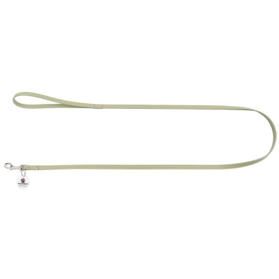 Поводок для собак Mr.Kranch из натуральной кожи с QR-адресником, нежно-зеленый 130см 10мм