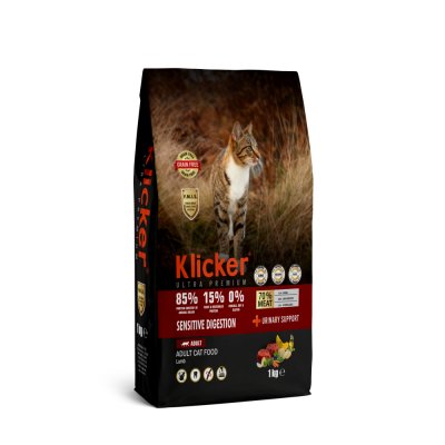 KLICKER Adult Sensitive Digestion Сухой корм для кошек с чувствительным пищеварением, с ягненком, 1 кг