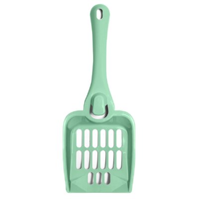 Совок для кошачьего туалета TRIOL с креплением на бортик, зеленый 25,5х9,5х4,5см