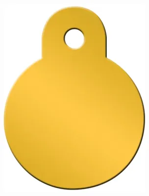 Адресник Адресник для кошек и собак Круг, 21х28 мм, желтый