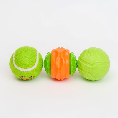 RURRI Игрушка для собак Набор мячиков, диаметр 6,2 см, 3 шт.