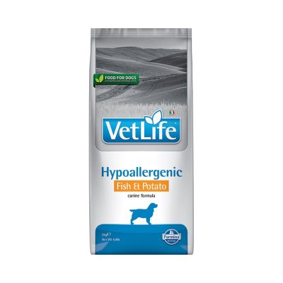Корм для собак Farmina Vet Life Natural Diet при пищевых аллергиях рыба и картофелем сух. 2кг