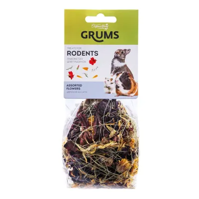 GRUMS Лакомство для грызунов Цветочное ассорти, 35 гр.