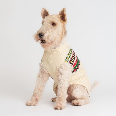 Petmax Свитер с узорами для кошек и собак, XL, белый