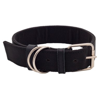 Каскад Ошейник капроновый для собак, обхват шеи 61-73 см, ширина 5 см, черный