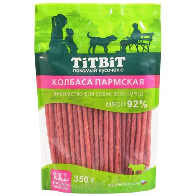 Лакомство для собак TITBIT Колбаса Пармская 350г XXL выгодная упаковка