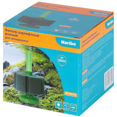 Фильтр аэрлифтный NARIBO донный L (губка) 11,5х11,5х16см
