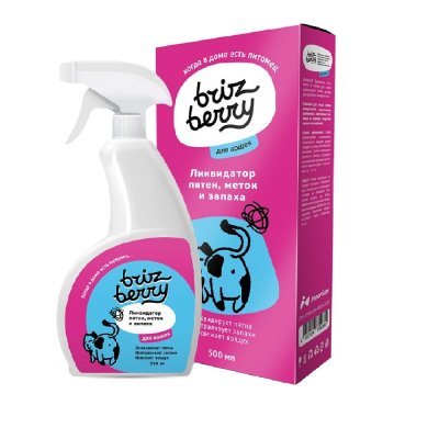 Спрей BRIZBERRY ликвидатор пятнен, меток и запаха для кошек, 500мл