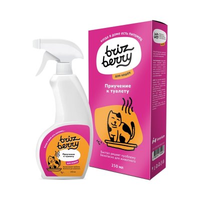 Спрей BRIZBERRY приучение к таулету для кошек, 250мл