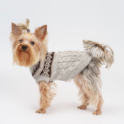 RURRI Свитер с узорами для кошек и собак, S, серый
