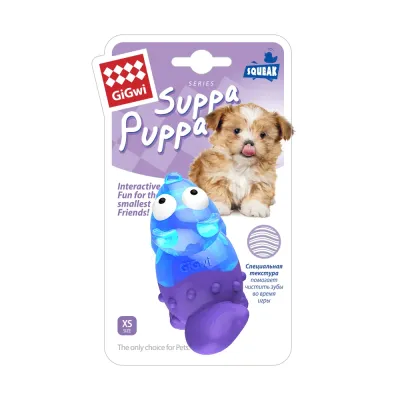 GiGwi Игрушка с пищалкой для собак Лиса Suppa Puppa, 8 см