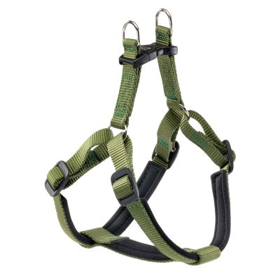 Ferplast Шлейка для собак на мягкой подкладке Daytona Medium, обхват шеи 42-48 см, обхват груди 43-52 см, оливковый