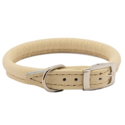 Ошейник для собак ДАРЭЛЛ 410210беж ZooM Cord кожаный круглый 5ммх18-22см