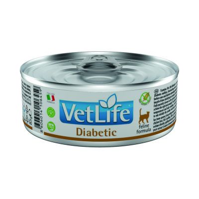 Корм для кошек Farmina Vet Life Cat Diabetic при сахарном диабете, курица банка 85г