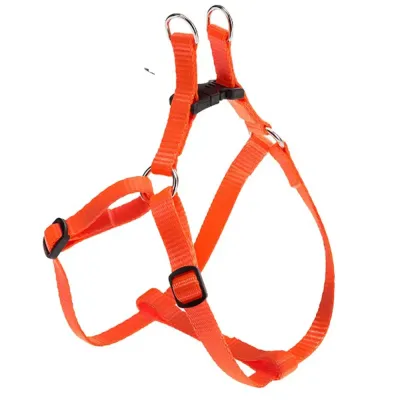 Ferplast Шлейка нейлоновая для собак Easy, XS, объем шеи 33 см, объем груди 46,5 см, ширина 10 мм, оранжевая