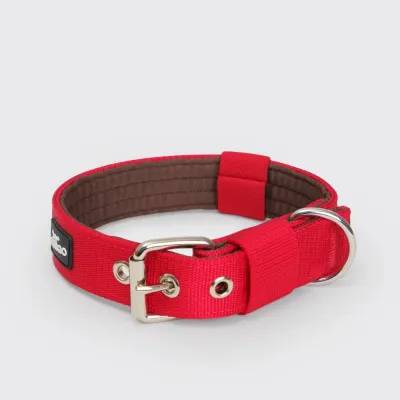 Rungo Ошейник нейлоновый для собак Soft Classic, обхват шеи 52,5 см, ширина 3,2 см, красно-коричневый