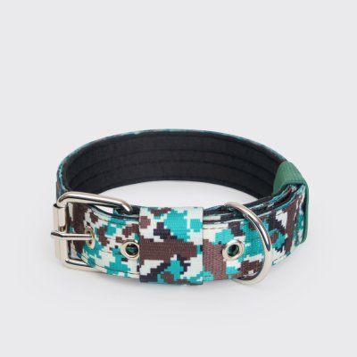 Rungo Ошейник нейлоновый для собак Soft Classic, обхват шеи 52,5 см, ширина 3,2 см, пиксель