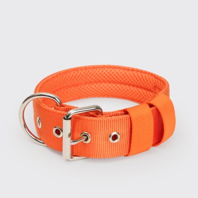 Rungo Ошейник нейлоновый для собак Classic Air, обхват шеи 38-50 см, ширина 4,5 см, оранжевый