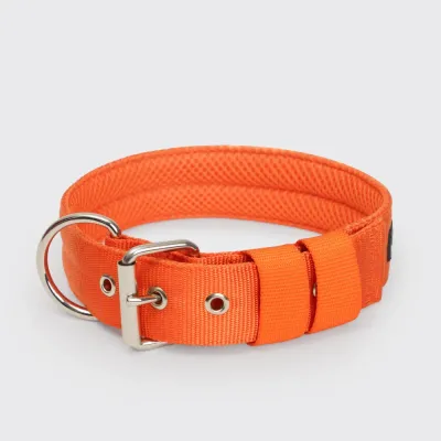 Rungo Ошейник нейлоновый для собак Classic Air, обхват шеи 48-60 см, ширина 4,5 см, оранжевый