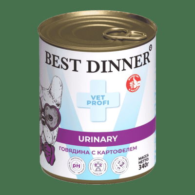 Корм для собак Best Dinner Vet Profi Exclusive Urinary говядина с картофелем банка 340г