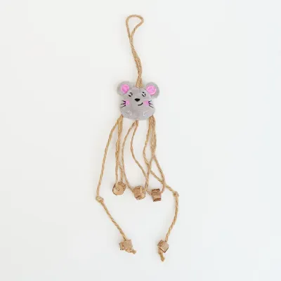 Petmax Игрушка для кошек Мышь с мататаби-дразнилка на палец, 34х7х2 см